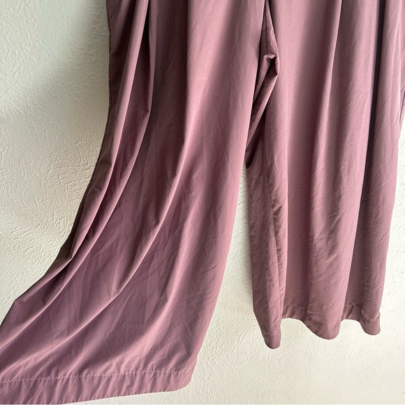 ATHLETA Brooklyn Heights High Rise Wide Leg Pant Sz 18 Mauve - Picture 3 of 6